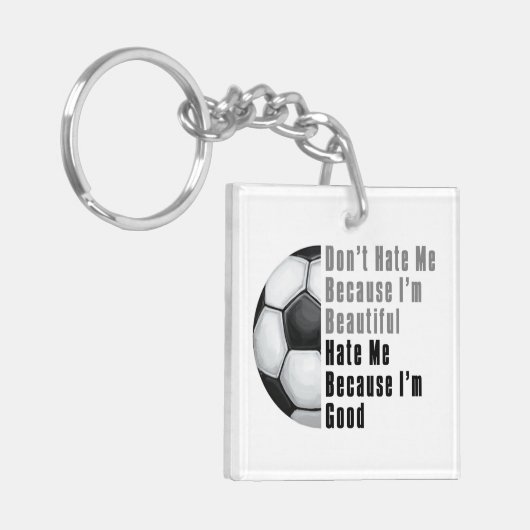 Im美しいIm良いサッカーボール キーホルダー (正面左)