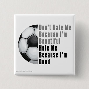 Im美しいIm良いサッカーボール 缶バッジ