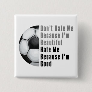 Im美しいIm良いサッカーボール 缶バッジ