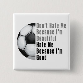 Im美しいIm良いサッカーボール 缶バッジ