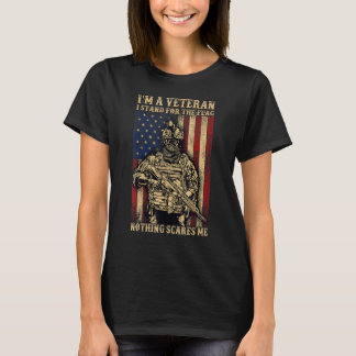 Im退役軍人私はフラグのために立つ何も怖くないM Tシャツ