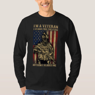Im退役軍人私はフラグのために立つ何も怖くないM Tシャツ