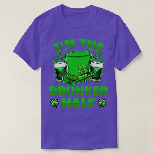 Im酔っぱらいハーフビール飲みSt patricks day2 Tシャツ (デザイン正面)