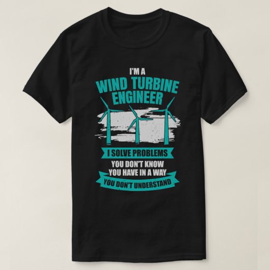 Im風力タービン技術者エンジニアリングギフト Tシャツ (デザイン正面)