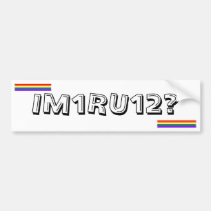 IM1RU12か。 バンパーステッカー
