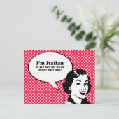 IM -イタリアン自分の中にイタリアン入る ポストカード (スタンド正面)
