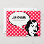IM -イタリアン自分の中にイタリアン入る ポストカード (正面/裏面)