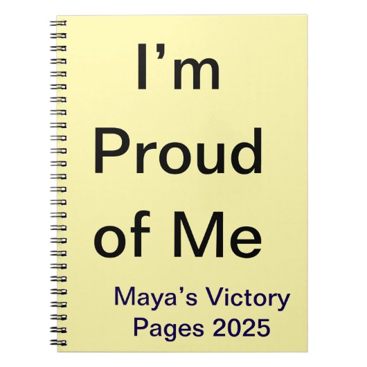I'm 誇りを持った Me Motivation Journal カスタム notebook ノートブック (正面)