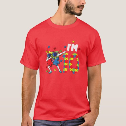 Im 10自閉症誕生日 tシャツ (正面)