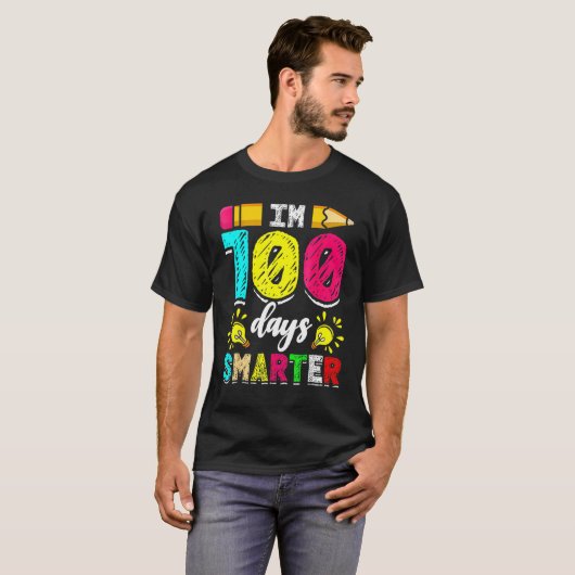I'm 100 Days Smarter Student 100th School Day Chal Tシャツ (正面フル)