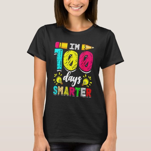 I'm 100 Days Smarter Student 100th School Day Chal Tシャツ (正面)