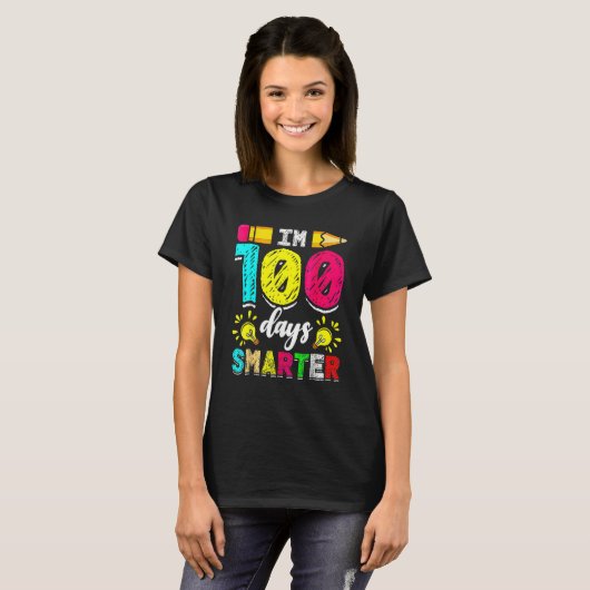 I'm 100 Days Smarter Student 100th School Day Chal Tシャツ (正面フル)