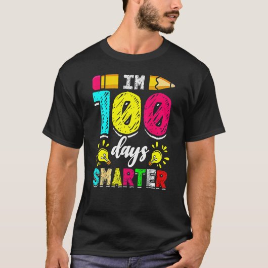 I'm 100 Days Smarter Student 100th School Day Chal Tシャツ (正面)