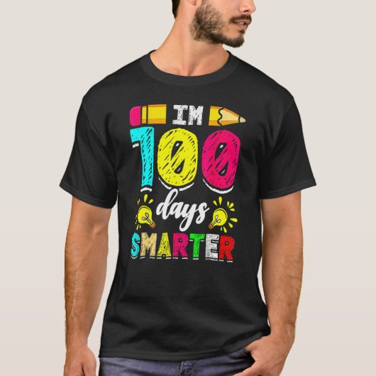 I'm 100 Days Smarter Student 100th School Day Chal Tシャツ (正面)