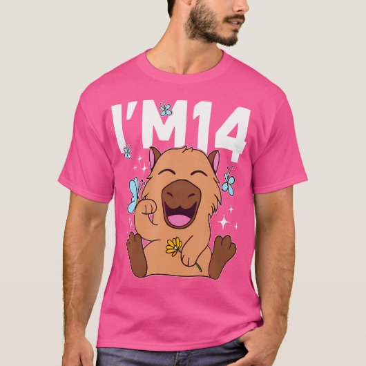 I'M 14 Bday Capybara 14誕生日Capybara Tシャツ (正面)