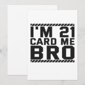 I'm 21 Card Me Bro Funny 21st Birthday Legal Drink シーズンカード (正面/裏面)