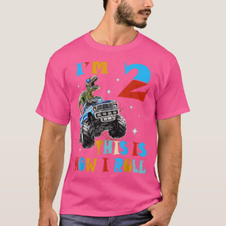 I'm 2 This Is How I Roll Monster Truck 2nd Birthda Tシャツ
