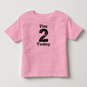 I'm 2 Today Girls誕生日シャツ トドラーTシャツ