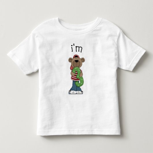 Im 3つの誕生日くま トドラーTシャツ (正面)