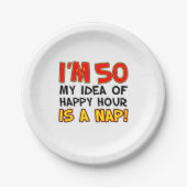 I'm 50 Happy Hourは昼寝50番目の紙プレート ペーパープレート (正面)