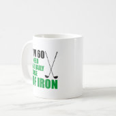I'm 60 Daily Dose Of Iron Funny Golfer Mug コーヒーマグカップ (正面左)