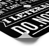 Im 60 I Literally Dont Care Funny 60th Birthday  ポスター (角)