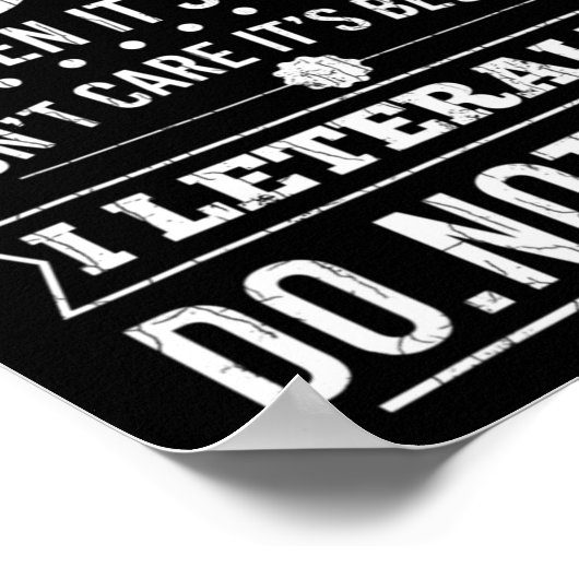 Im 60 I Literally Dont Care Funny 60th Birthday  ポスター (角)