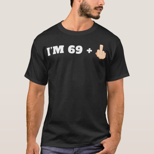 Im 69 1中指マイルストーおもしろいン70th tシャツ (正面)