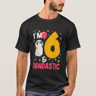 I'M 6 Pandastic Panda Py Celebration 6Th Tシャツ