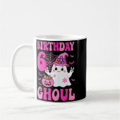 I'm 6 Years Old Girls Cute Ghost It's My 6th Birth コーヒーマグカップ (左)