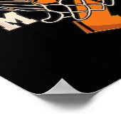 I'm 7 Sketll Theme Birthday Party Celebration 7th  ポスター (角)