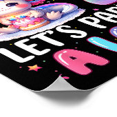 I'm 7th Birthday Girl Cute Axolotl 7 Year Old Bday ポスター (角)