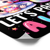 I'm 8th Birthday Girl Cute Axolotl 8 Year Old Bday ポスター (角)