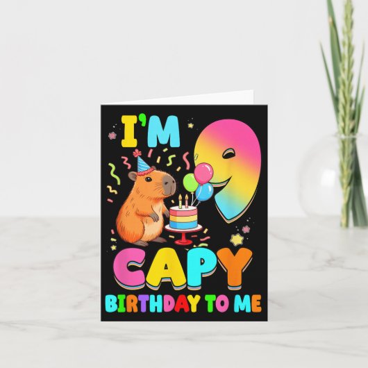 Im 9歳キャピー誕生日へ私に9th誕生日Ca カード (正面)