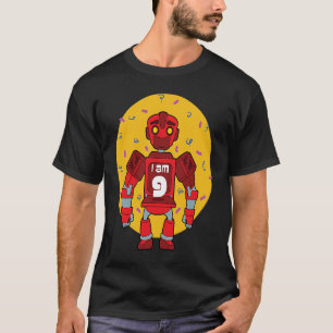 Im 9誕生日主題型ロボット tシャツ