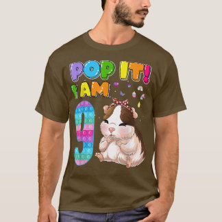 I'm 9 Years Old 9th Birthday Guinea Pig Girls Pop  Tシャツ