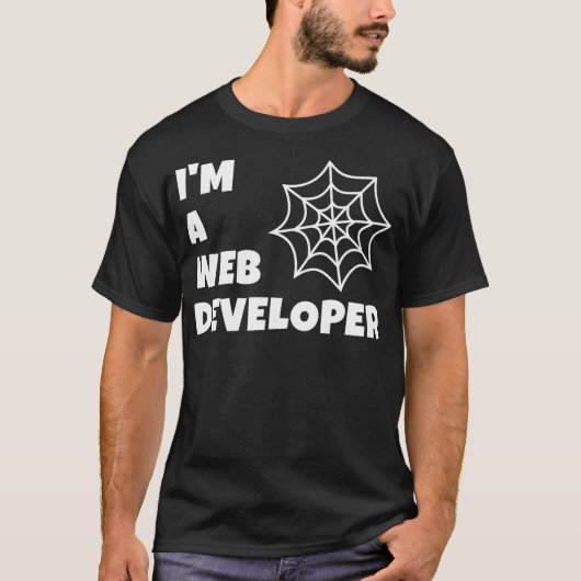 Im aくもの巣デベロッパーシャツハロウィンスパイダーウェブJava Tシャツ (正面)