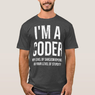 IM AコーダMyレベルの皮肉コーおもしろいダ Tシャツ