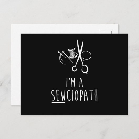 IM Aセウキオパスおもしろい裁縫キルティングユーモア ポストカード (正面/裏面)