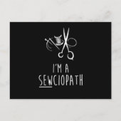 IM Aセウキオパスおもしろい裁縫キルティングユーモア ポストカード (正面)