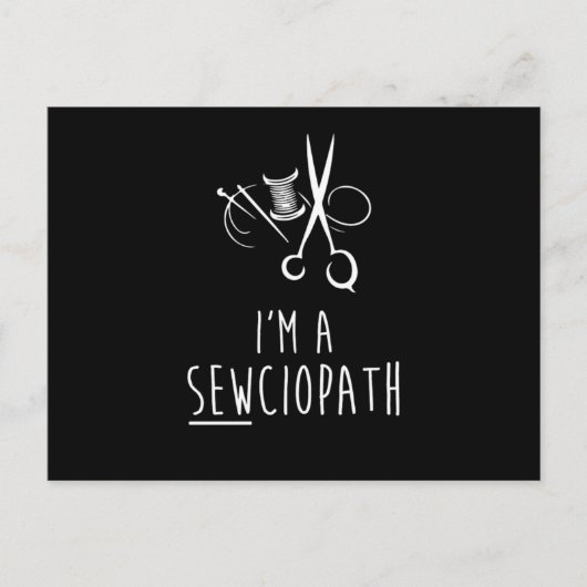 IM Aセウキオパスおもしろい裁縫キルティングユーモア ポストカード (正面)