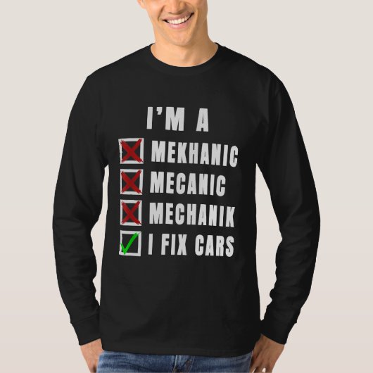 Im A整備士I Fix車 Tシャツ (正面)