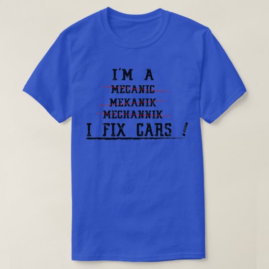 Im a整備士I fix cars for整備士(4) Tシャツ (デザイン正面)