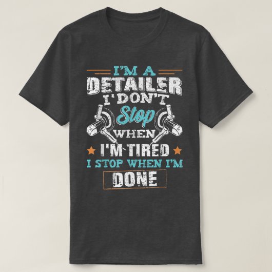 Im A詳細おもしろいプロフェッショナル自動車の詳細 Tシャツ (デザイン正面)