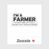 I'm A農家おもしろい諺引用文農業ギフトアイディア シール (シート)
