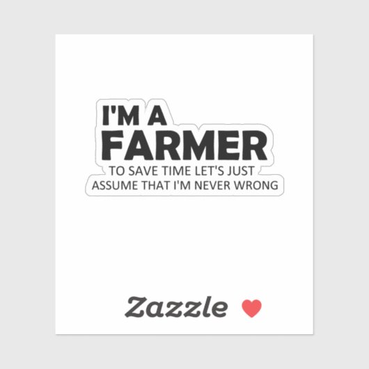 I'm A農家おもしろい諺引用文農業ギフトアイディア シール (シート)