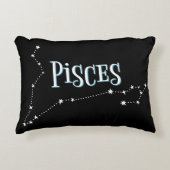 Im A魚座〔占星術の〕十二宮図.トレンディー魚座〔占星術の〕十二宮図標識 アクセントクッション (正面)