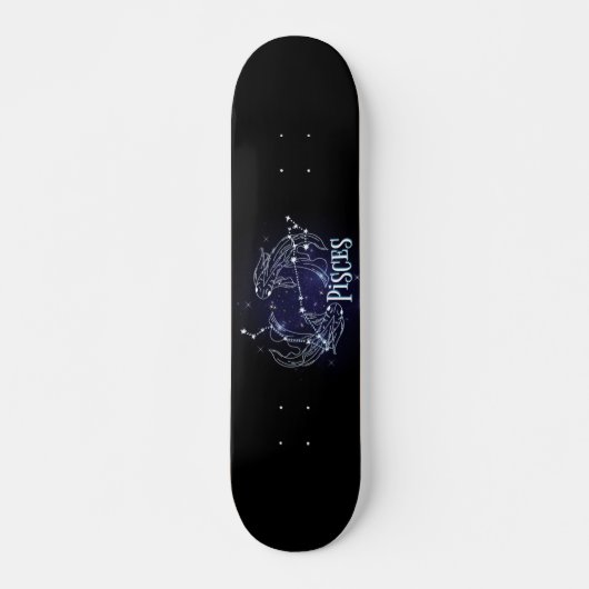 Im A魚座〔占星術の〕十二宮図.トレンディー魚座〔占星術の〕十二宮図標識 スケートボード (正面)