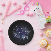 Im A魚座〔占星術の〕十二宮図.トレンディー魚座〔占星術の〕十二宮図標識 ペーパープレート (パーティー)
