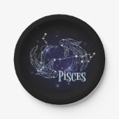 Im A魚座〔占星術の〕十二宮図.トレンディー魚座〔占星術の〕十二宮図標識 ペーパープレート (正面)